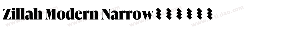 Zillah Modern Narrow字体转换